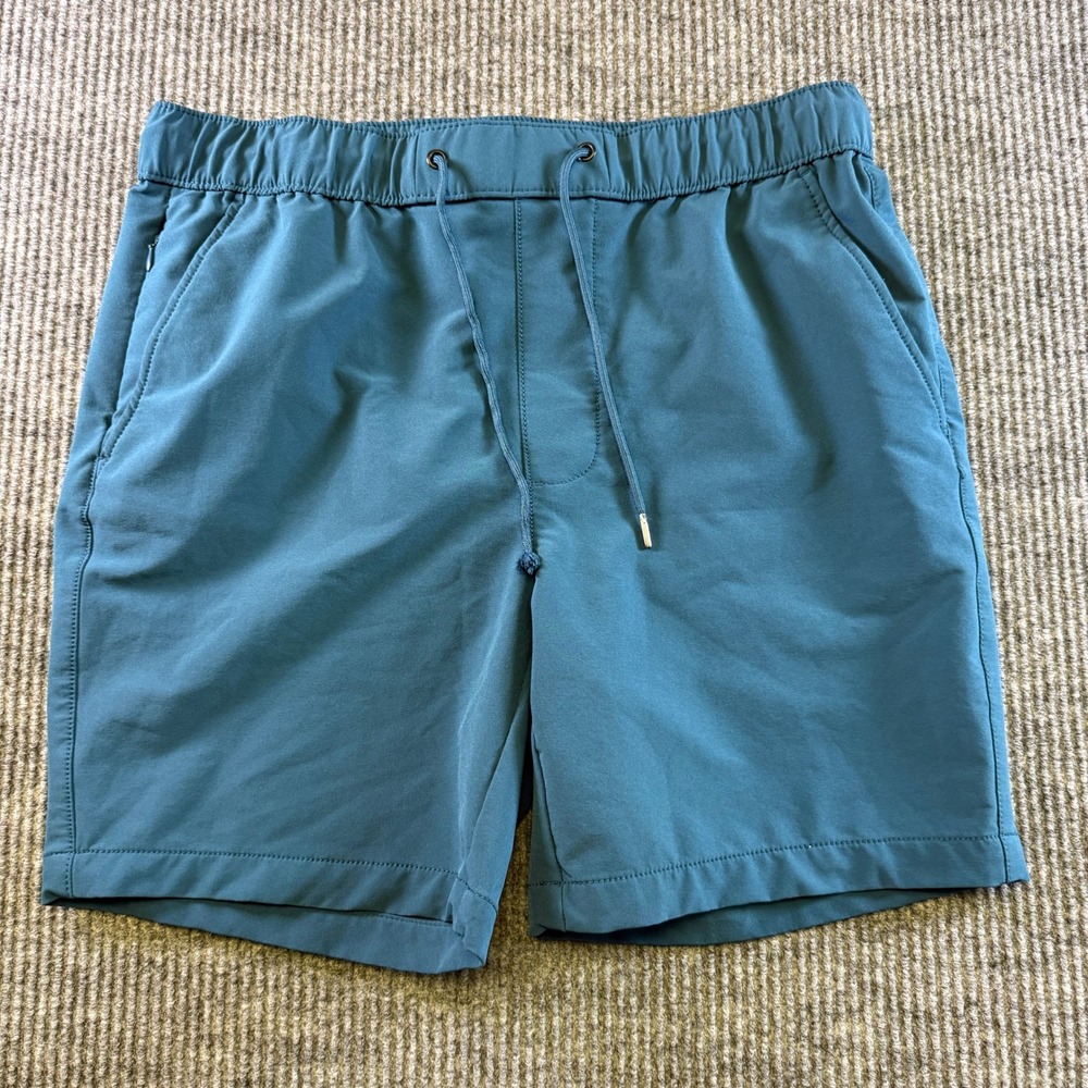 Goodfellow & Co Athletic Shorts Size M Teal Blue Stretch Polyester Performance